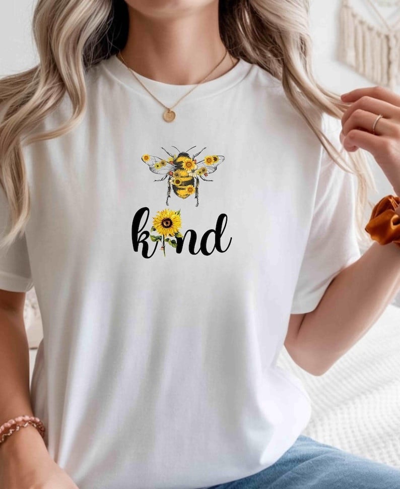 Bee and Sunflower Kind T-Shirt