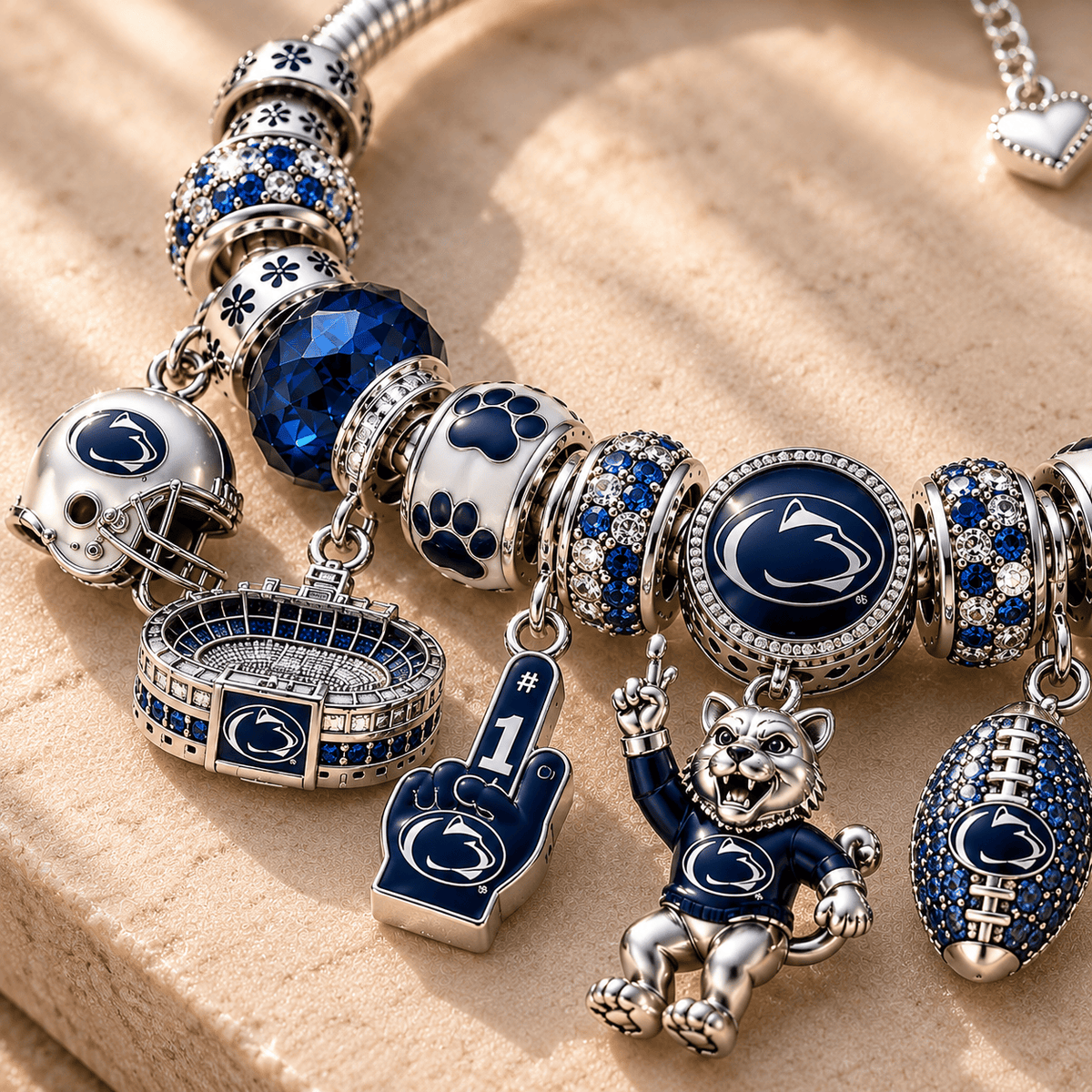 PSNL Silver Charm Bracelet Set NTTB