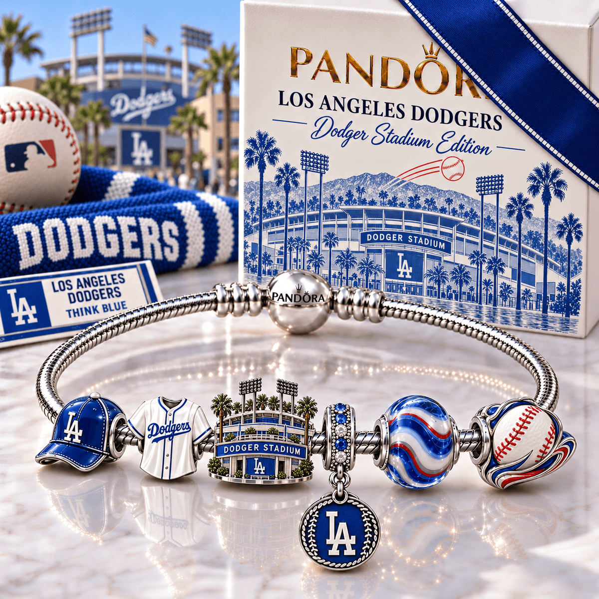 LAD Silver Charm Bracelet Set NHVH