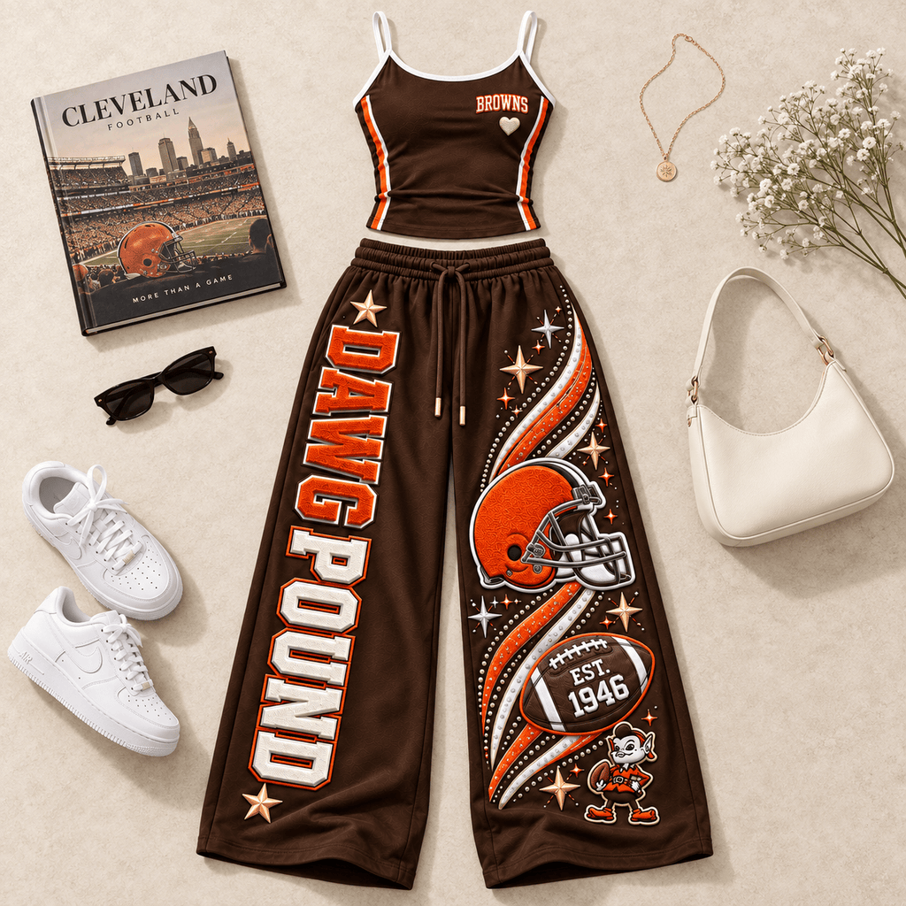 Premium CLVB Sports-Inspired Cami & Wide-Leg Pants Set BMD