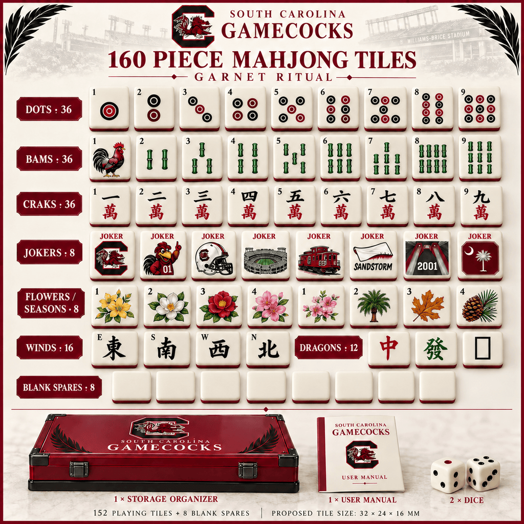 Premium SCG Mahjong Tiles Set TNSM