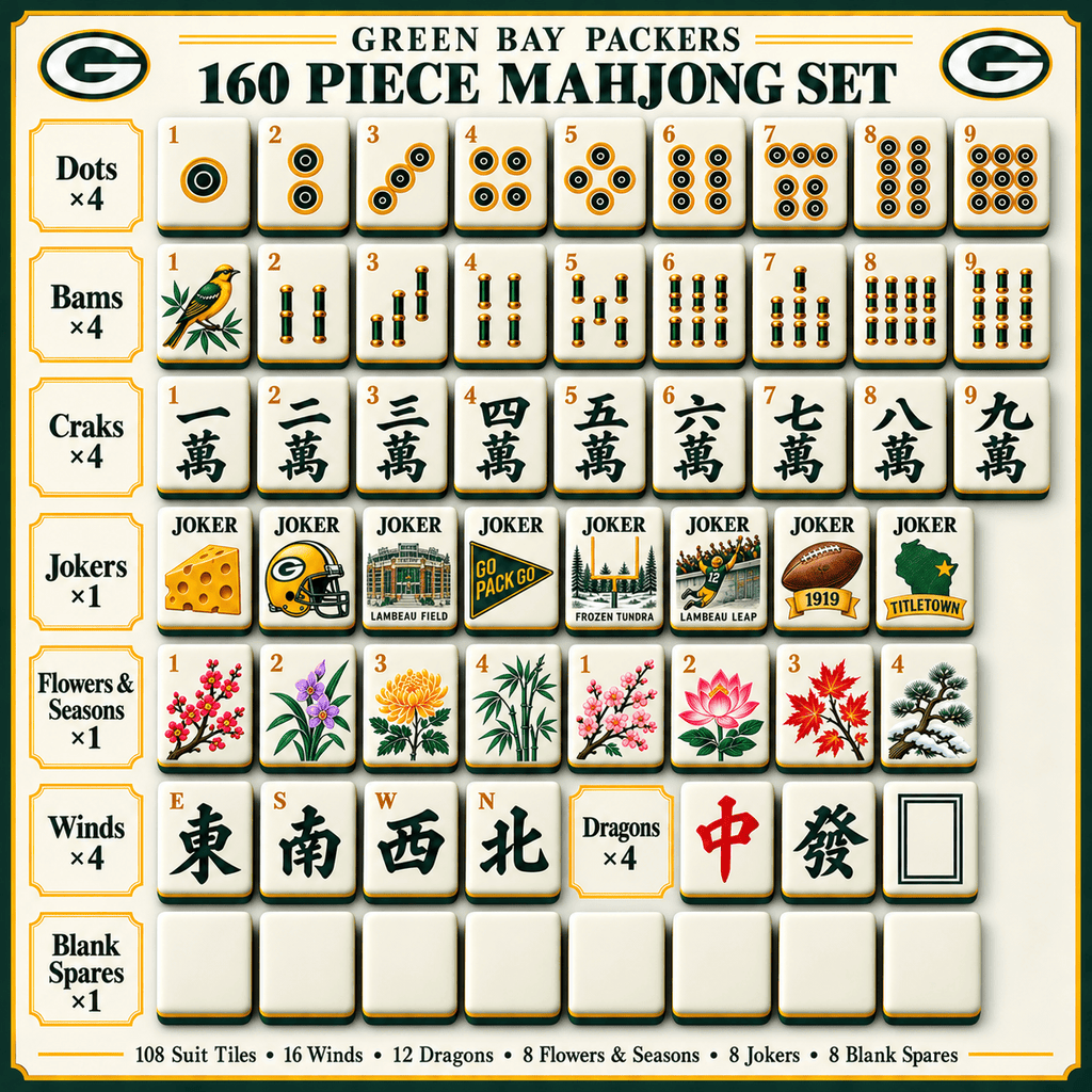 Premium GBP Mahjong Tiles Set TTMH