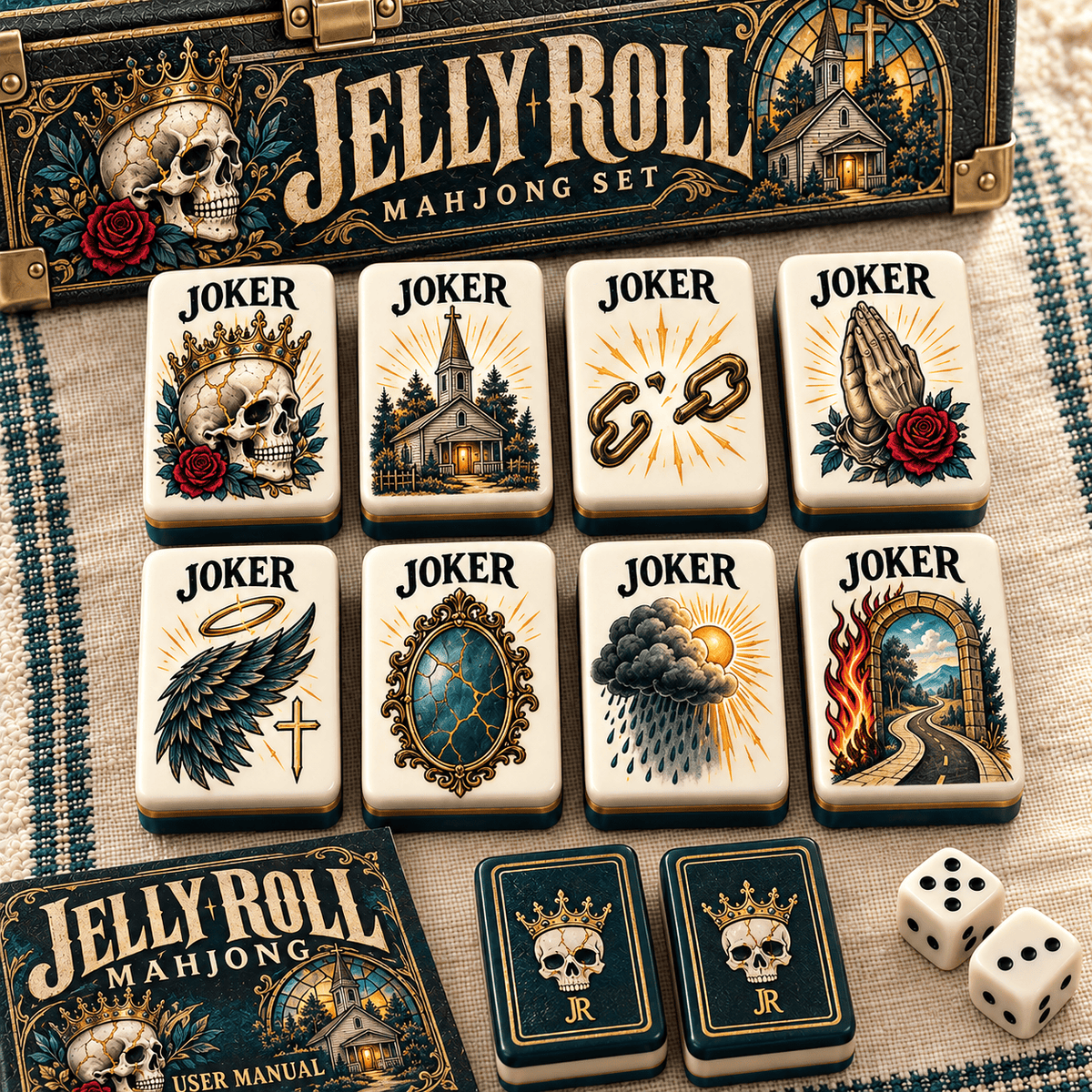 Premium JLR Mahjong Tiles Set PVNA